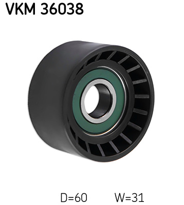 Vratná/vodiaca kladka rebrovaného klinového remeňa SKF (VKM 36038)